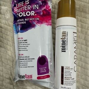 Minetan Classic Caramel Self Tan Foam with tanning mitt
